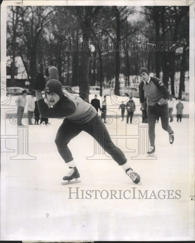 1958 Press Photo Charles Campbell Dave Palmer Peirce - RRW43331 - Historic Images