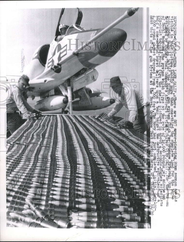 1963 Press Photo Cannon shells visible load pods armor - RRW43343 - Historic Images