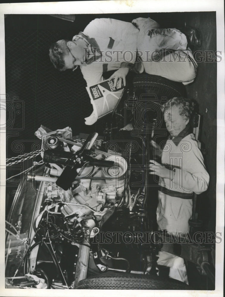 1956 Press Photo Junior Achievement auto parts assemble - RRW43409 - Historic Images