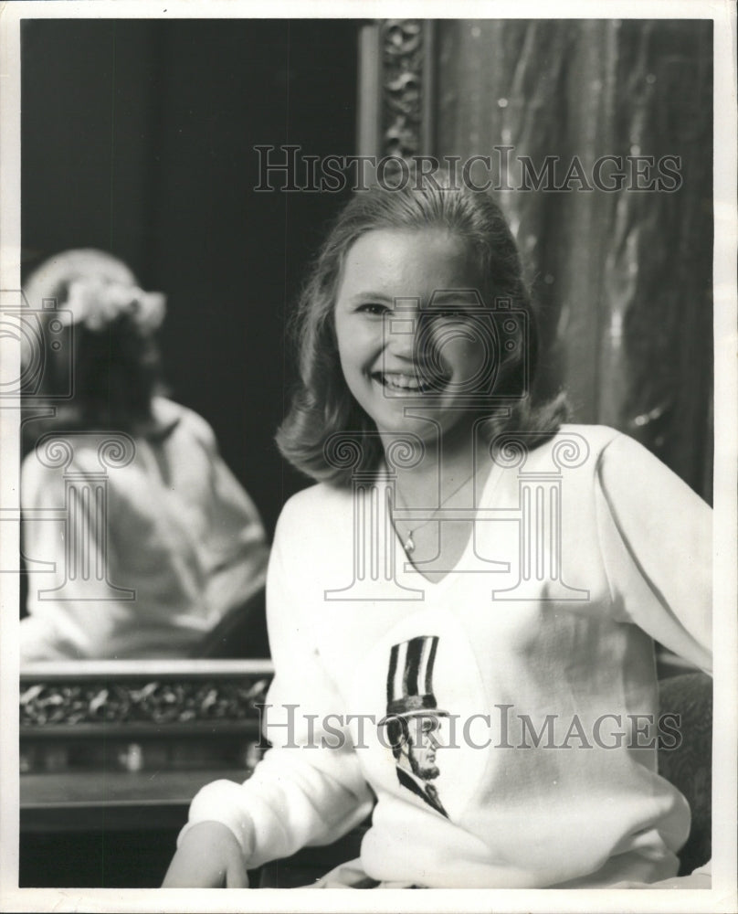 1969 Press Photo Solid State pride Junior Miss Sweater - RRW43483 - Historic Images