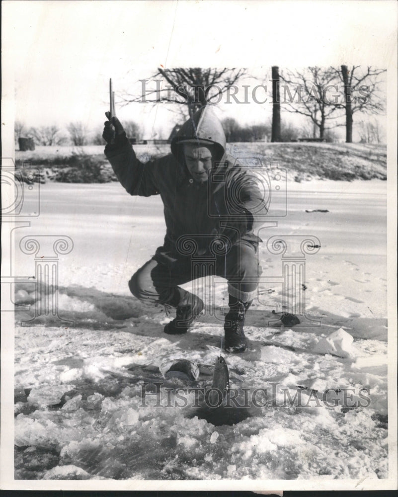 1961 Press Photo Ice Water Trout Spring Grove - RRW43543 - Historic Images