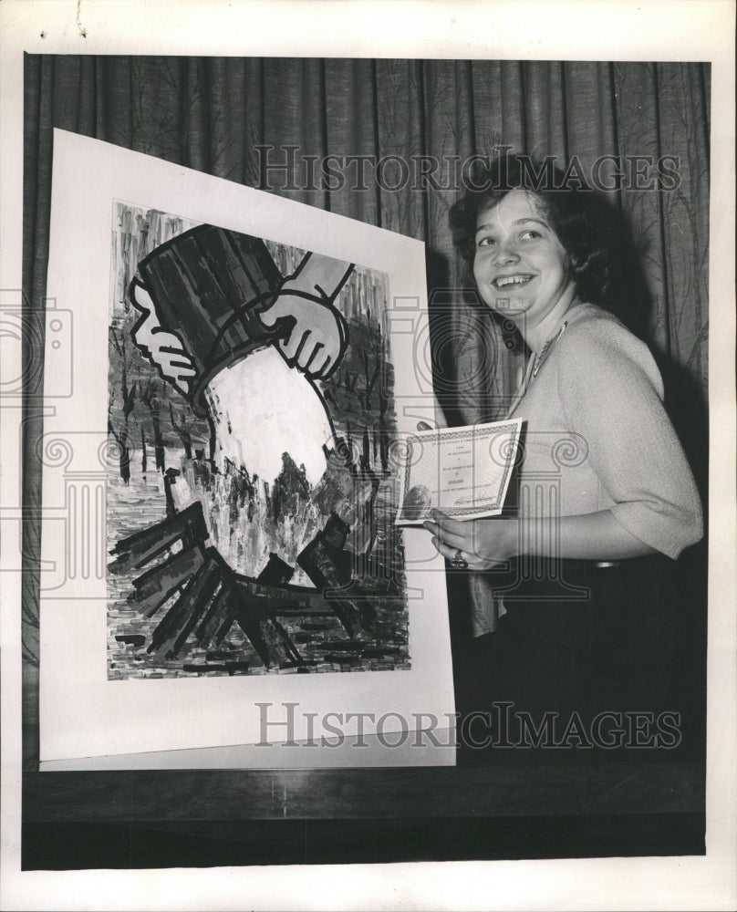 1963 Press Photo Fire Prevention Illustration Carolee - RRW43563 - Historic Images