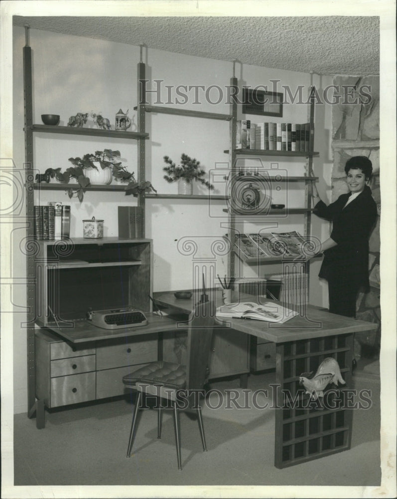 1964 Press Photo Equipment Wall Unit Ideal Television - RRW43785 - Historic Images