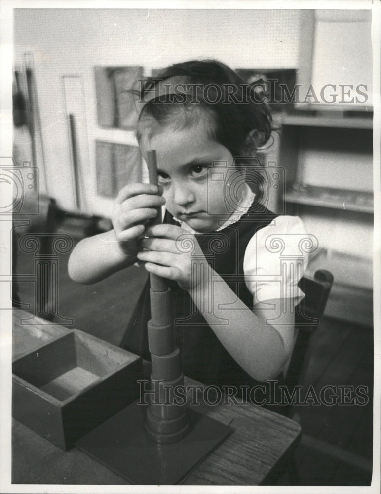 1965 Press Photo Montessori Children Education Chicago - RRW44125 - Historic Images