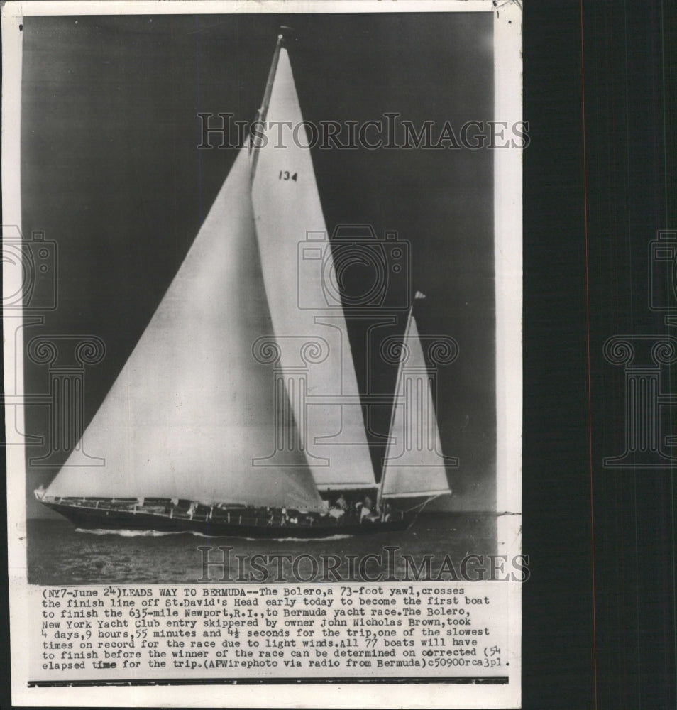 1956 Press Photo Bolero Foot Yawl David Head - RRW44659 - Historic Images