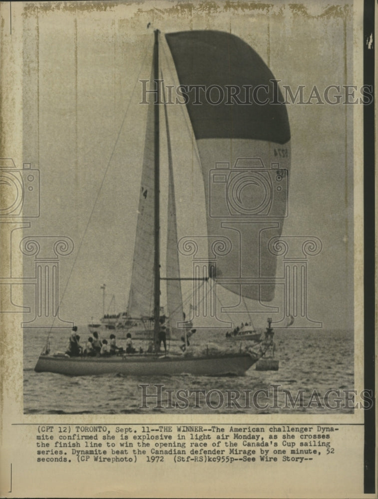 1972 Press Photo Dynamite Sailing Yacht - RRW44839 - Historic Images