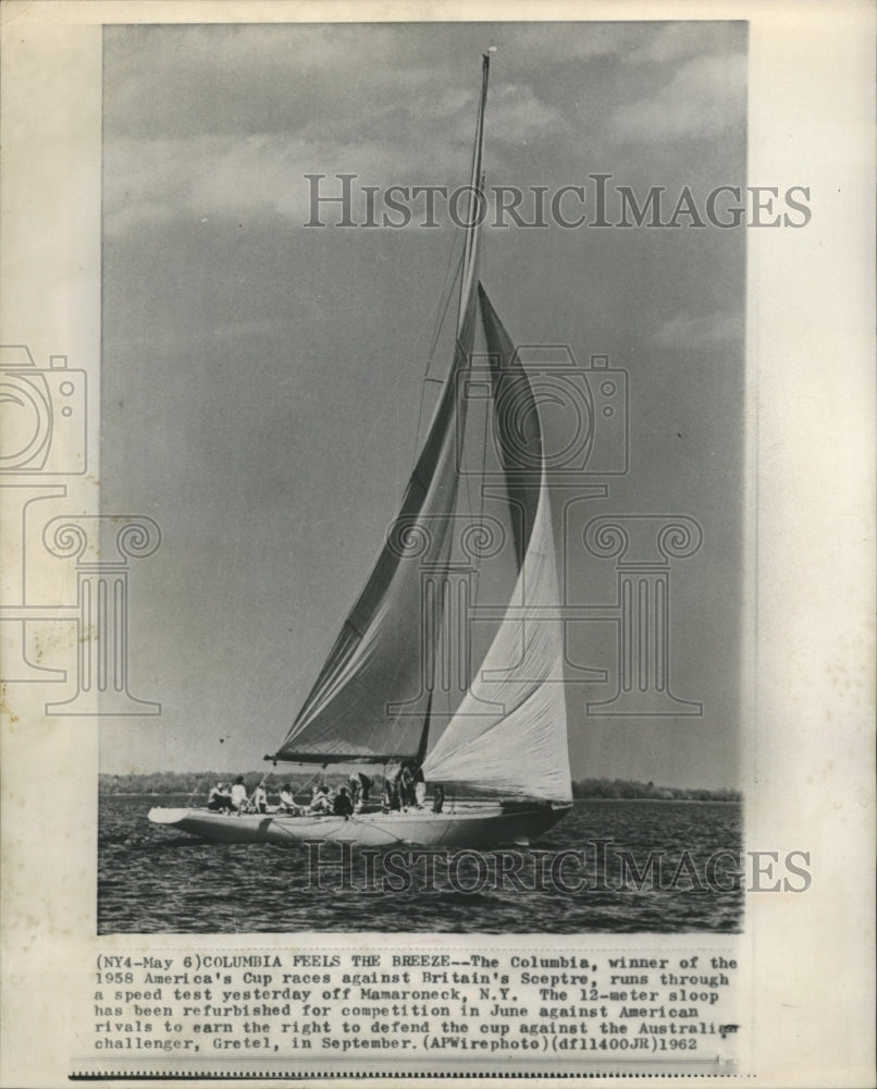 1962 Press Photo The Columbia winner of 1958 America&#39;s - RRW44855 - Historic Images