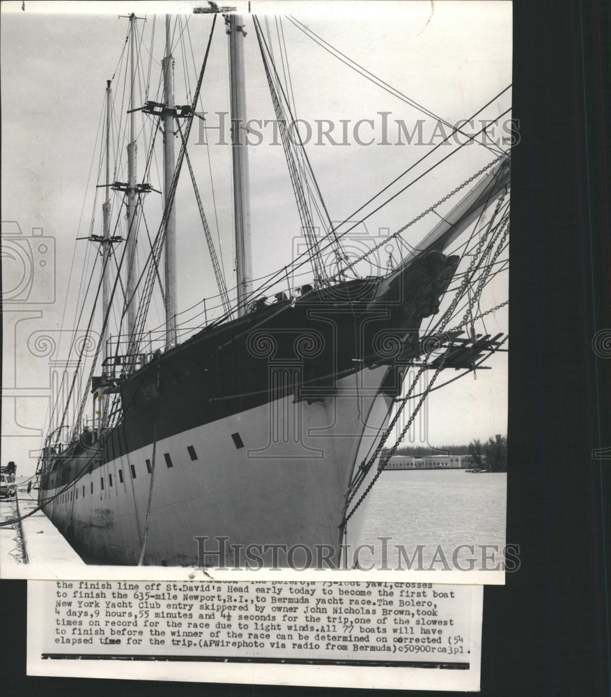 1954 Press Photo YAcht Club New York Owner John - RRW44859 - Historic Images