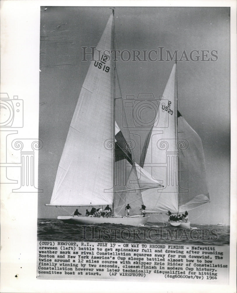 1964 Press Photo Neferti Crewmen Battle Weather - RRW44875 - Historic Images