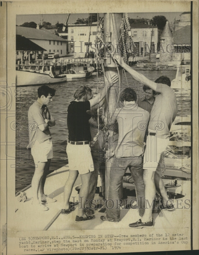 Press Photo Yacht Mariner arrriving at Newport R.I. - RRW44891 - Historic Images