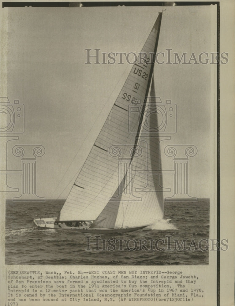 1973 Press Photo Intrepid yacht - RRW44919 - Historic Images