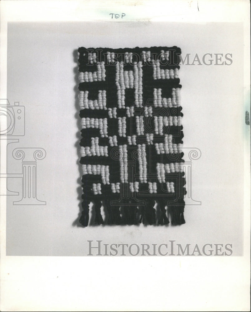 1970 Press Photo Macrame Bag Handcrafted Mary Phillips - RRW45139 - Historic Images