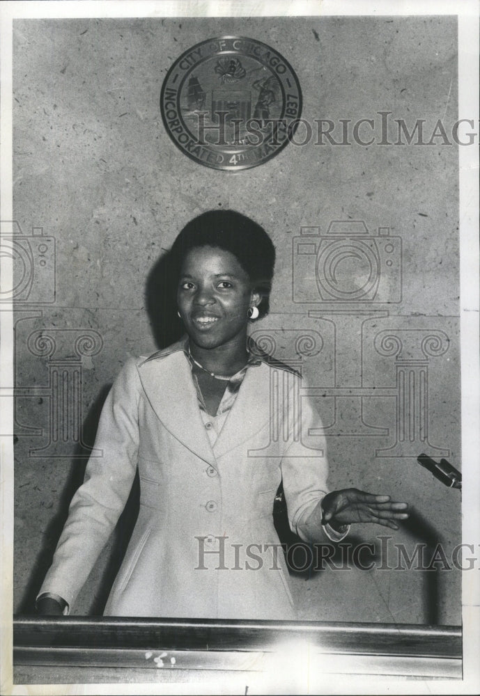 1977 Press Photo Junior Mayor Valerie Charisse Wells - RRW45275 - Historic Images