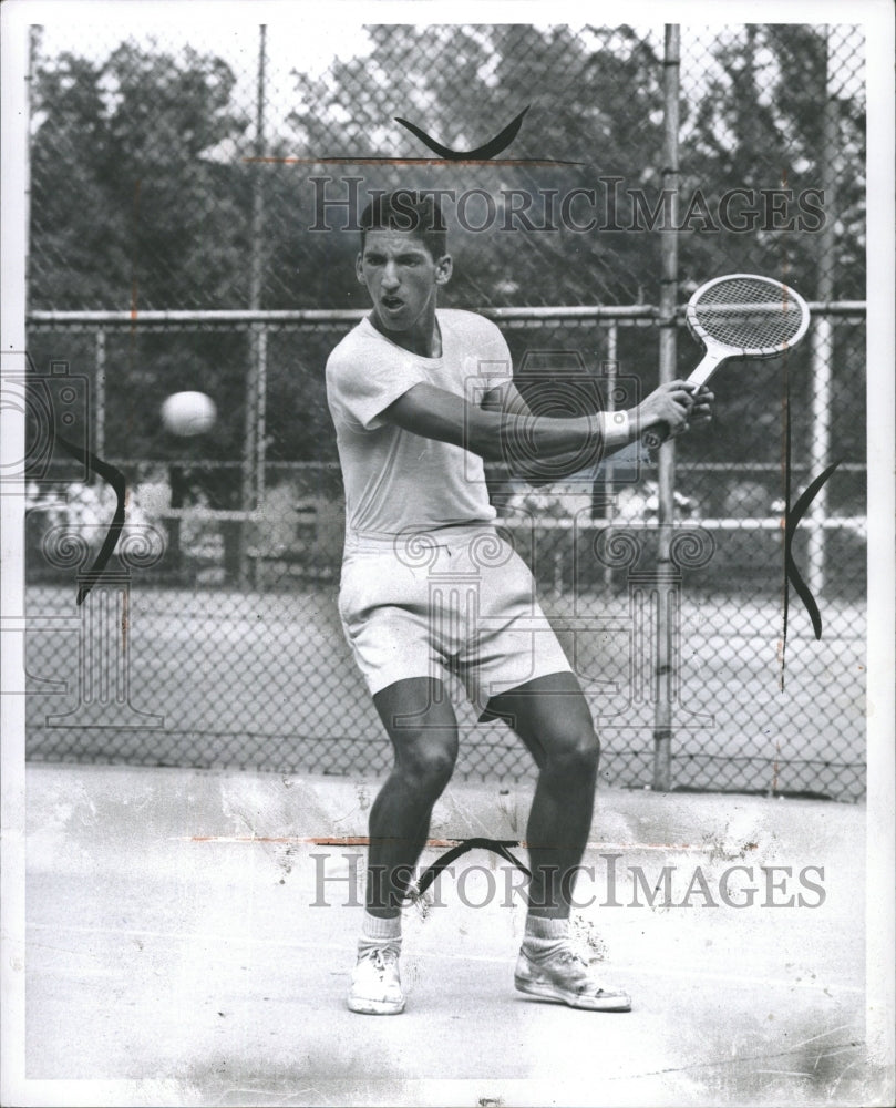 1963 Press Photo Man Playing Tennis Palmer Park - RRW45343 - Historic Images