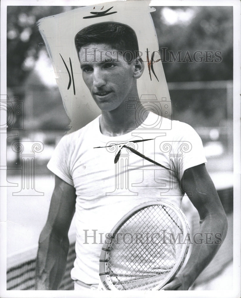 1963 Press Photo Chuck Brainard Playing Tennis - RRW45345 - Historic Images