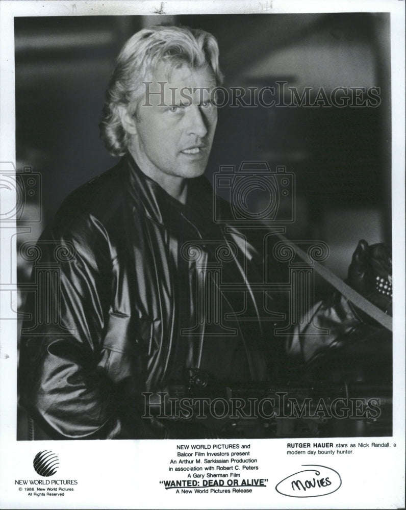 1987 Press Photo Rutger Hauer Wanted: Dead or Alive - RRW45409 - Historic Images