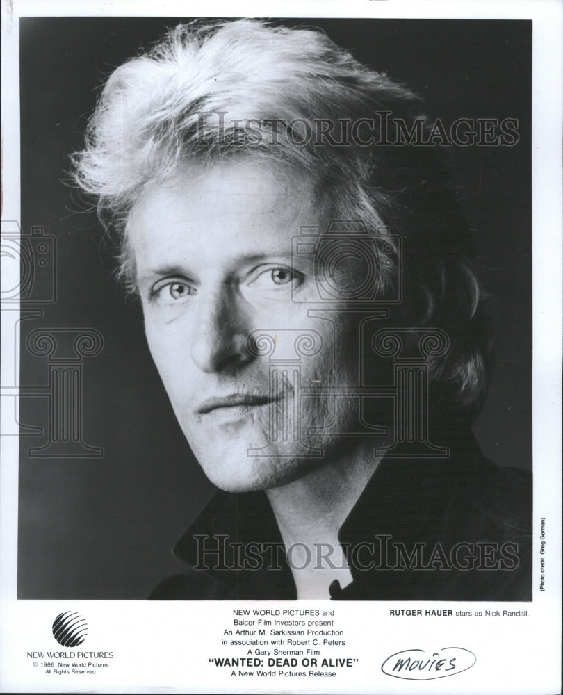 Press Photo Wanted Dead Or Alive Film Actor Hauer - RRW45411 - Historic Images