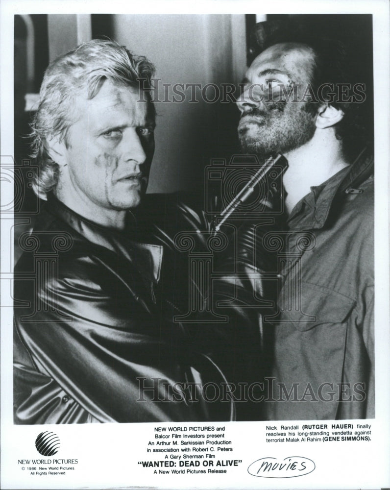 Press Photo Wanted Dead Alive Film Hauer Simmons - RRW45415 - Historic Images