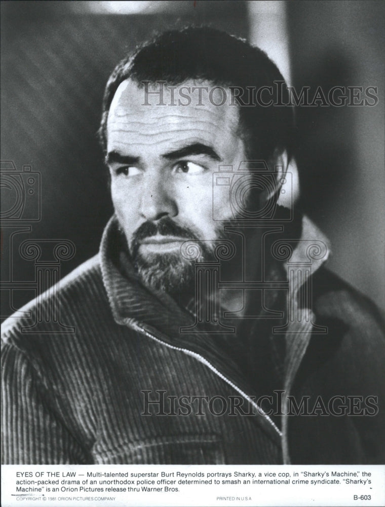 1981 Press Photo Burt Reynolds &quot;Sharky&#39;s Machine&quot; - RRW45537 - Historic Images