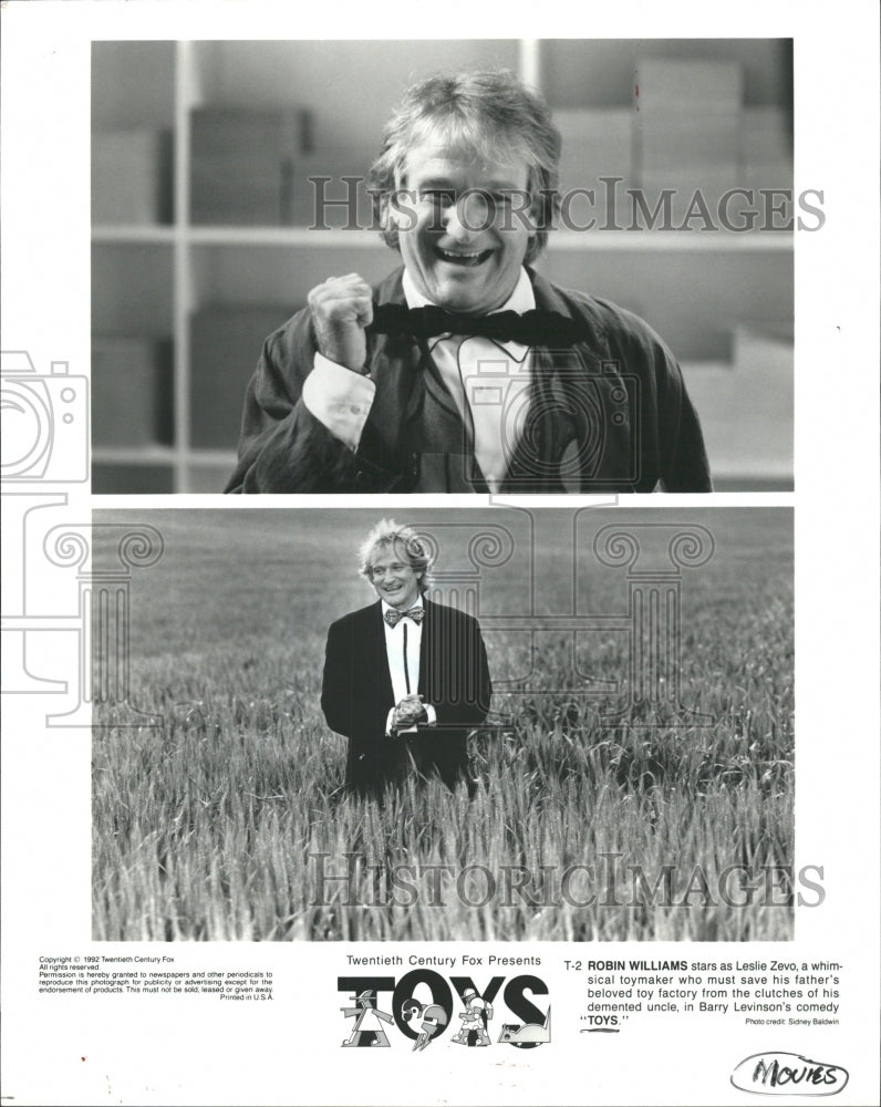 1992 Press Photo Toys Movie Staring Robin Williams - RRW45585 - Historic Images