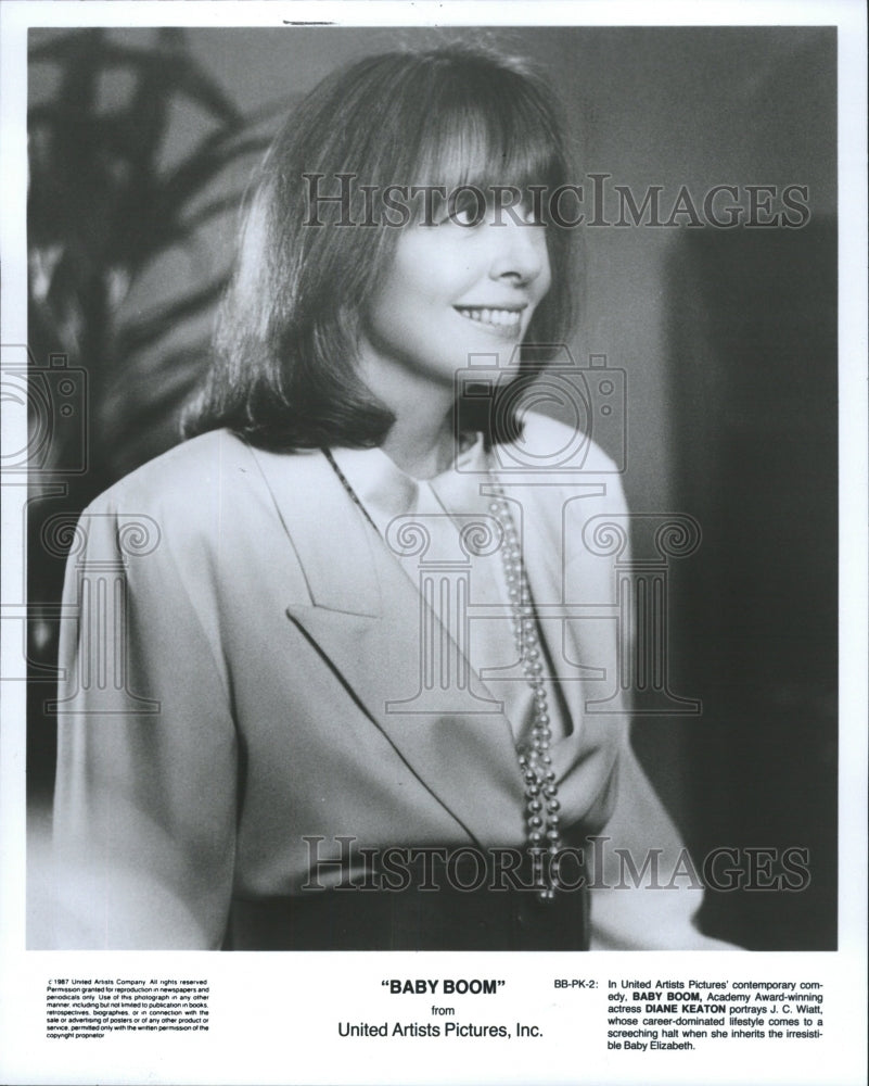 1987 Press Photo ACTRESS DIANE KEATON AMERICAN DIRECTOR - RRW45769 - Historic Images