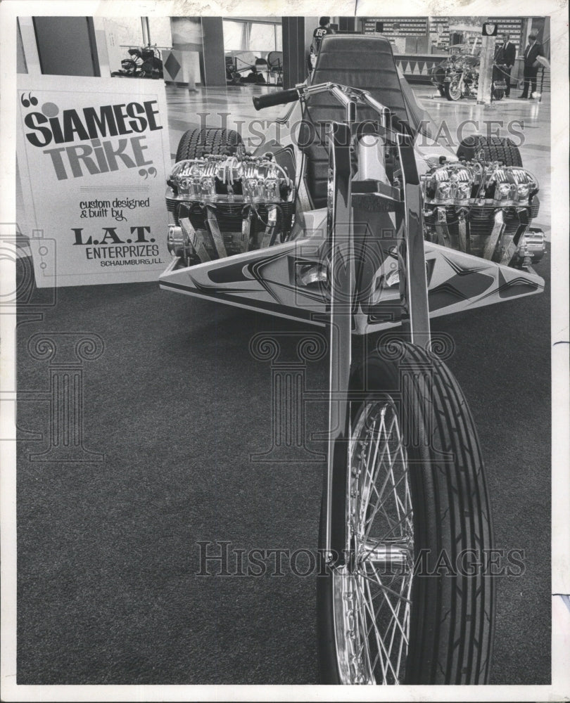 1978 Press Photo Siamese Trike Three Wheel Cycle Thill - RRW46053 - Historic Images