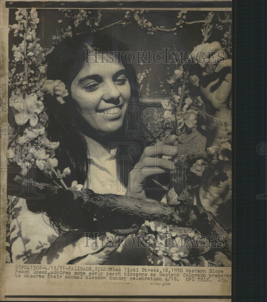 1971 Press Photo Vicki Streza Western Slope Peach Queen - RRW46067 - Historic Images