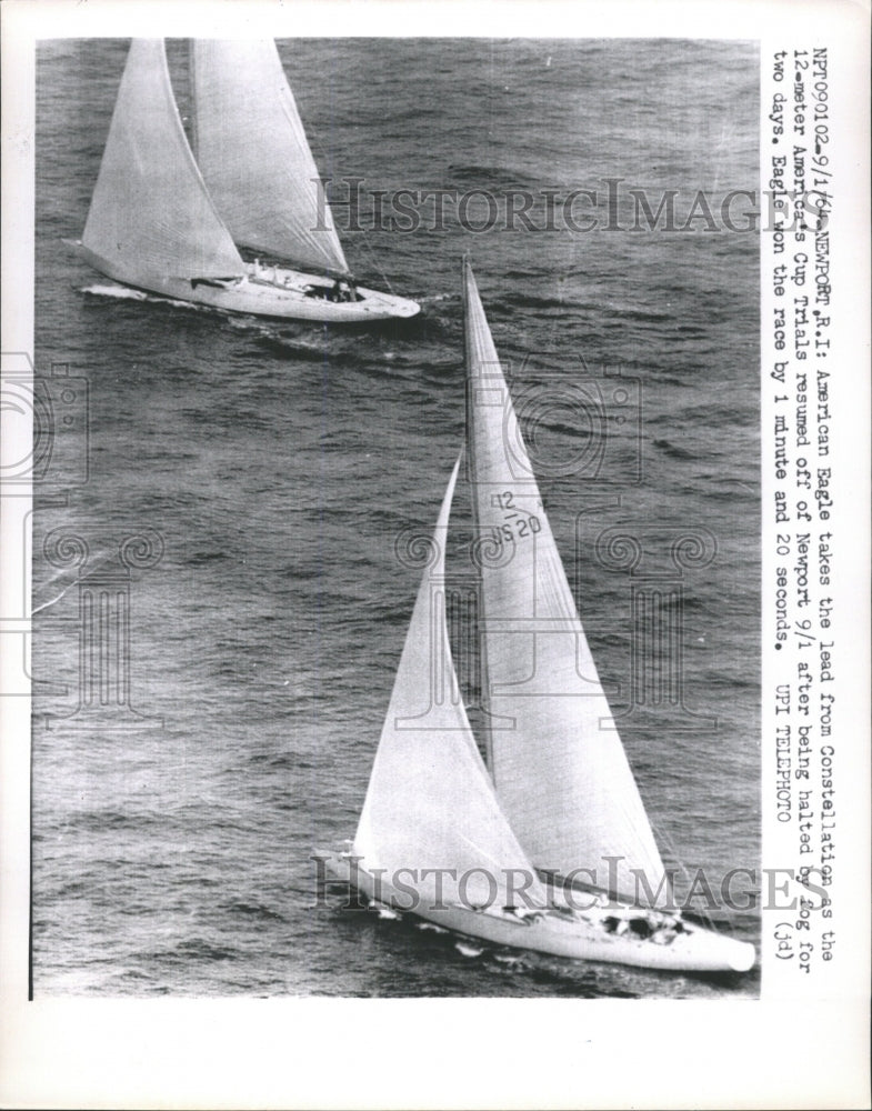 1964 Press Photo American Eagle Constellation Boat Race - RRW46165 - Historic Images