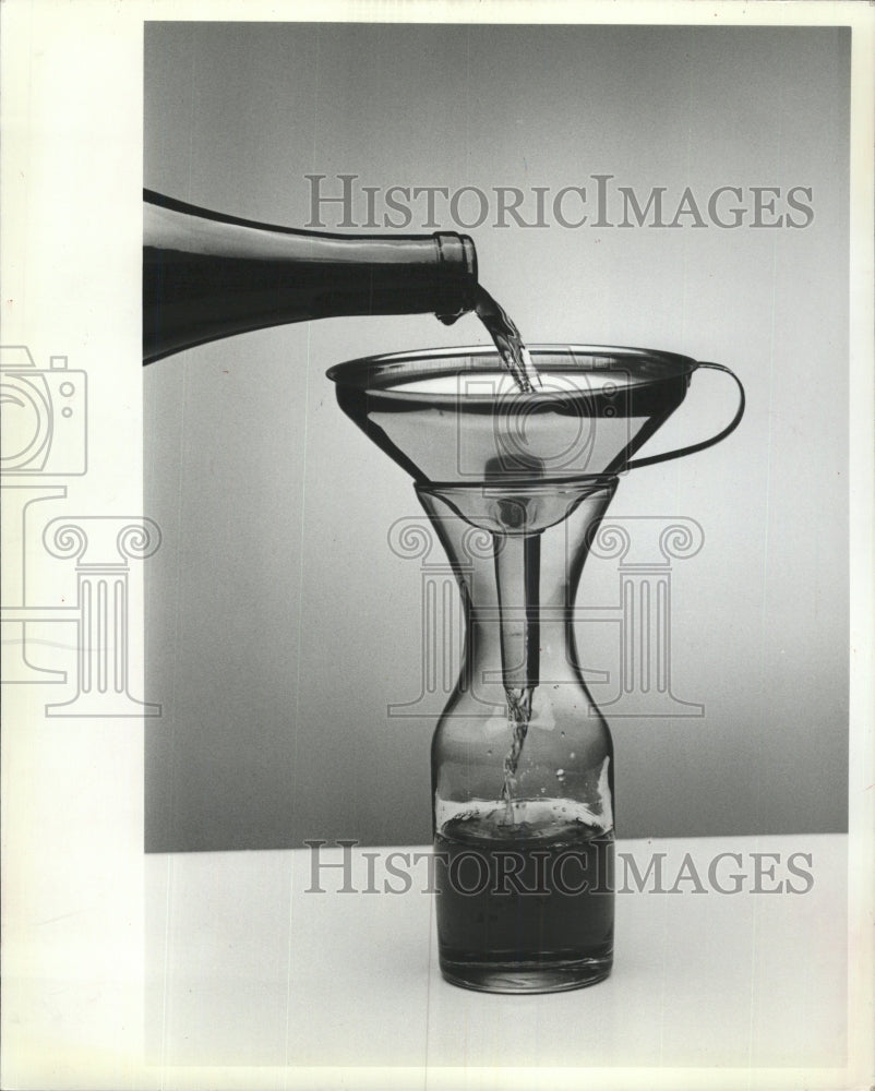 1982 Press Photo Stainless Steel Funnel Strainer Insert - RRW46379 - Historic Images