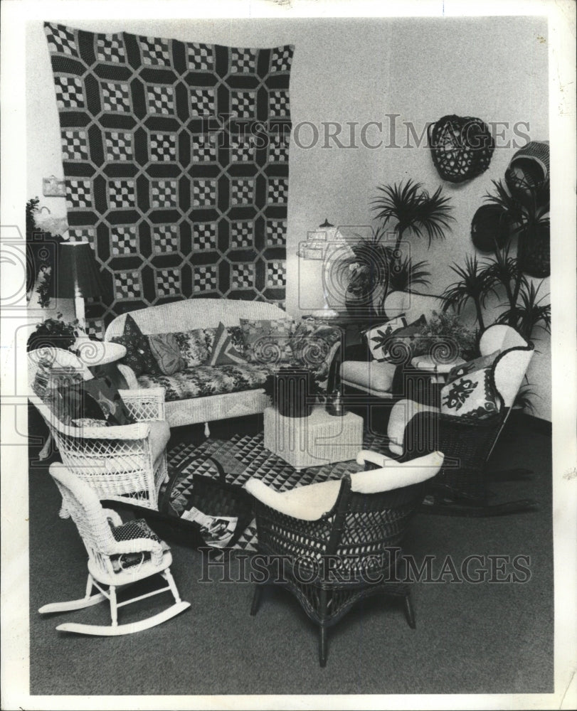 1972 Press Photo Living Room Furniture The Gazebo NY - RRW46405 - Historic Images