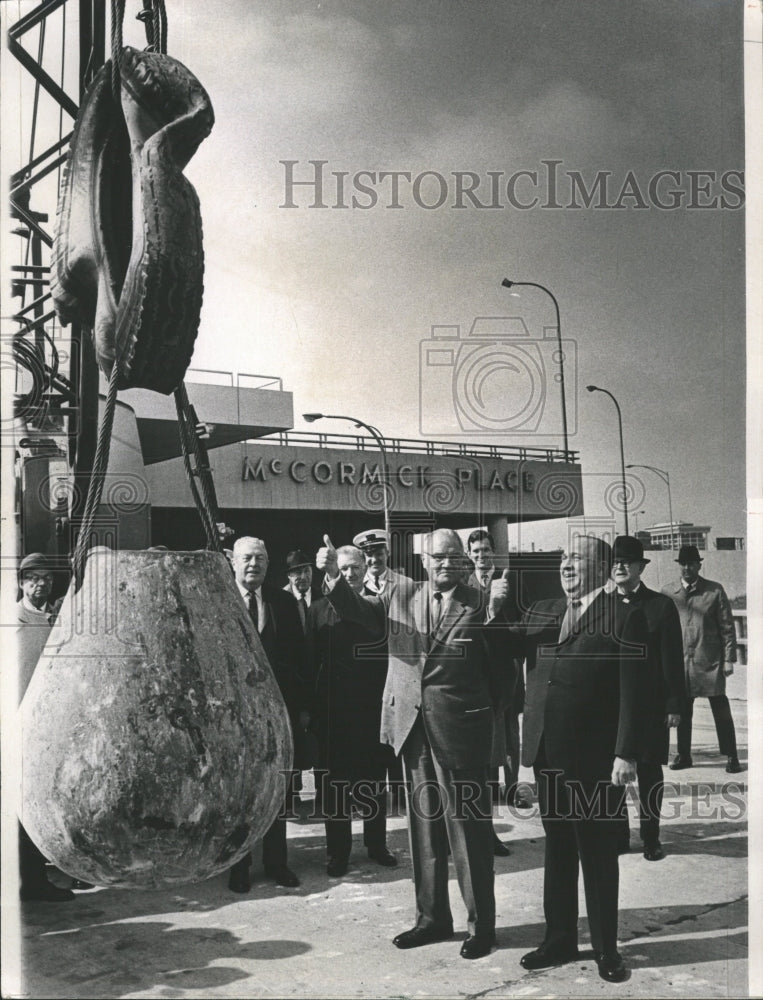 1968 Press Photo McCormick Place Mayor Daley John Evers - RRW46583 - Historic Images