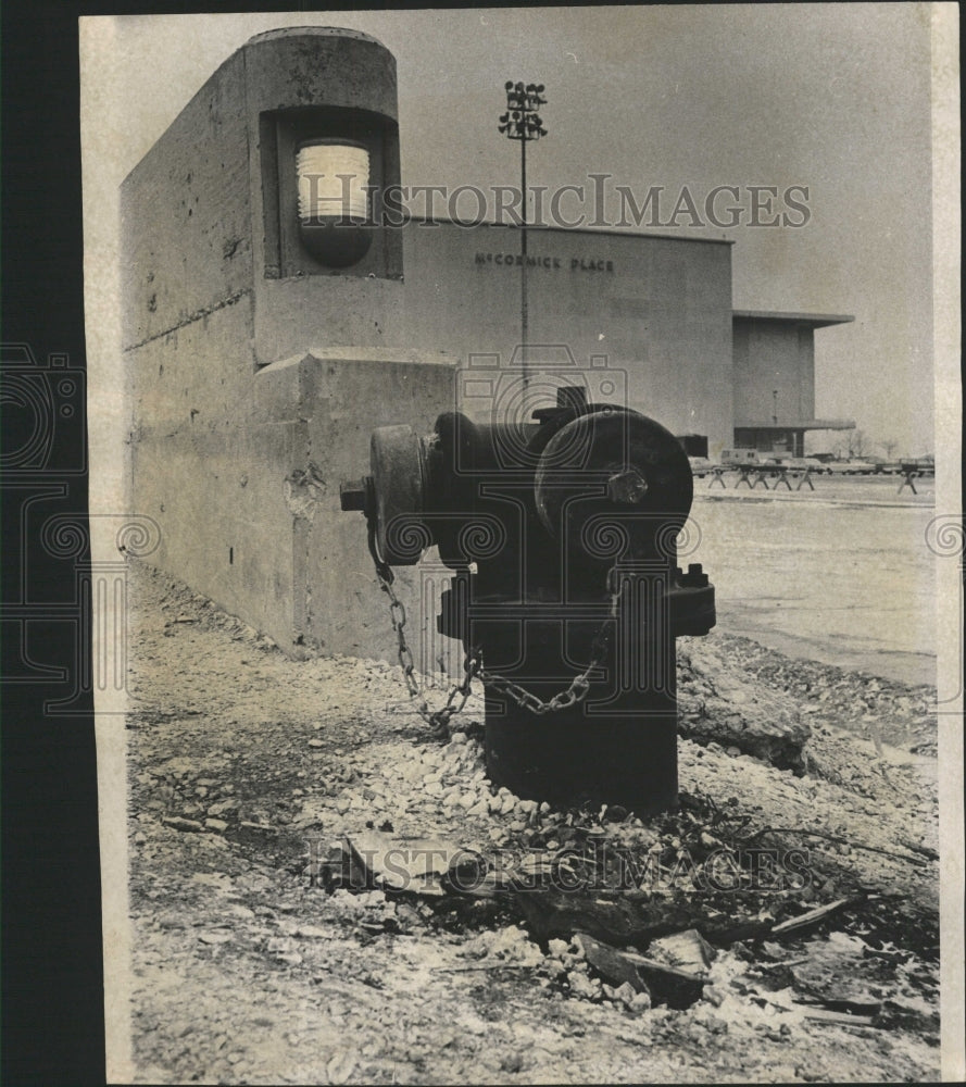 1967 Press Photo Frozen Fire Plug McCormack Place - RRW46619 - Historic Images