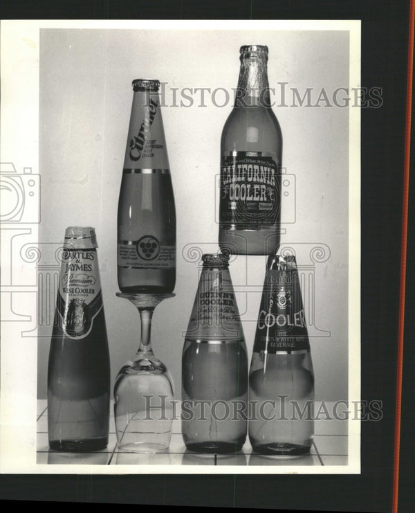 1985 Press Photo Wine Coolers/Gallo/Heublein/Seagram RRW47231