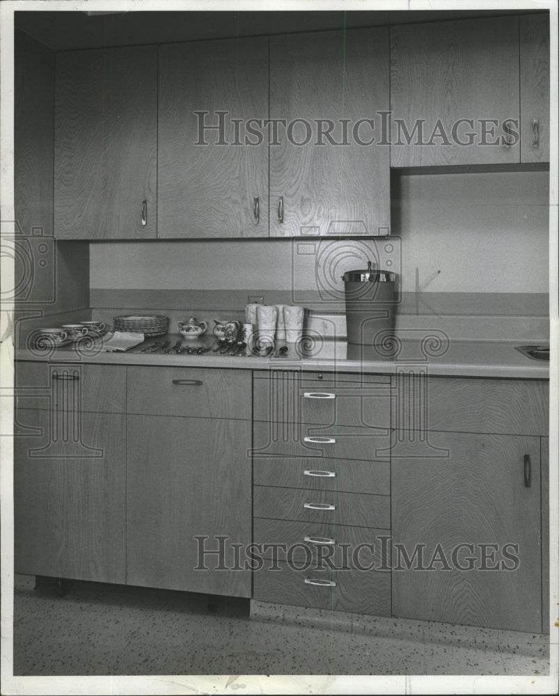 1963 Press Photo Cart built sotrage counter kitchen - RRW47333 - Historic Images