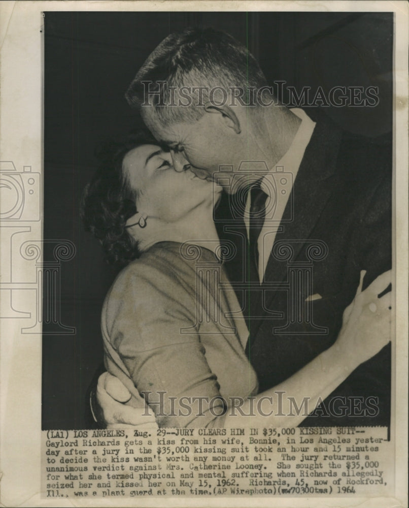 1964 Press Photo Gaylord Richards Bonnie Jury Looney - RRW47401 - Historic Images