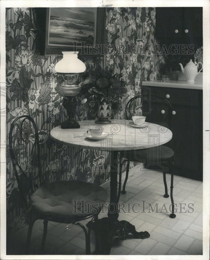 1969 Press Photo Brooks kitchen iron ice cream chairs - RRW47503 - Historic Images