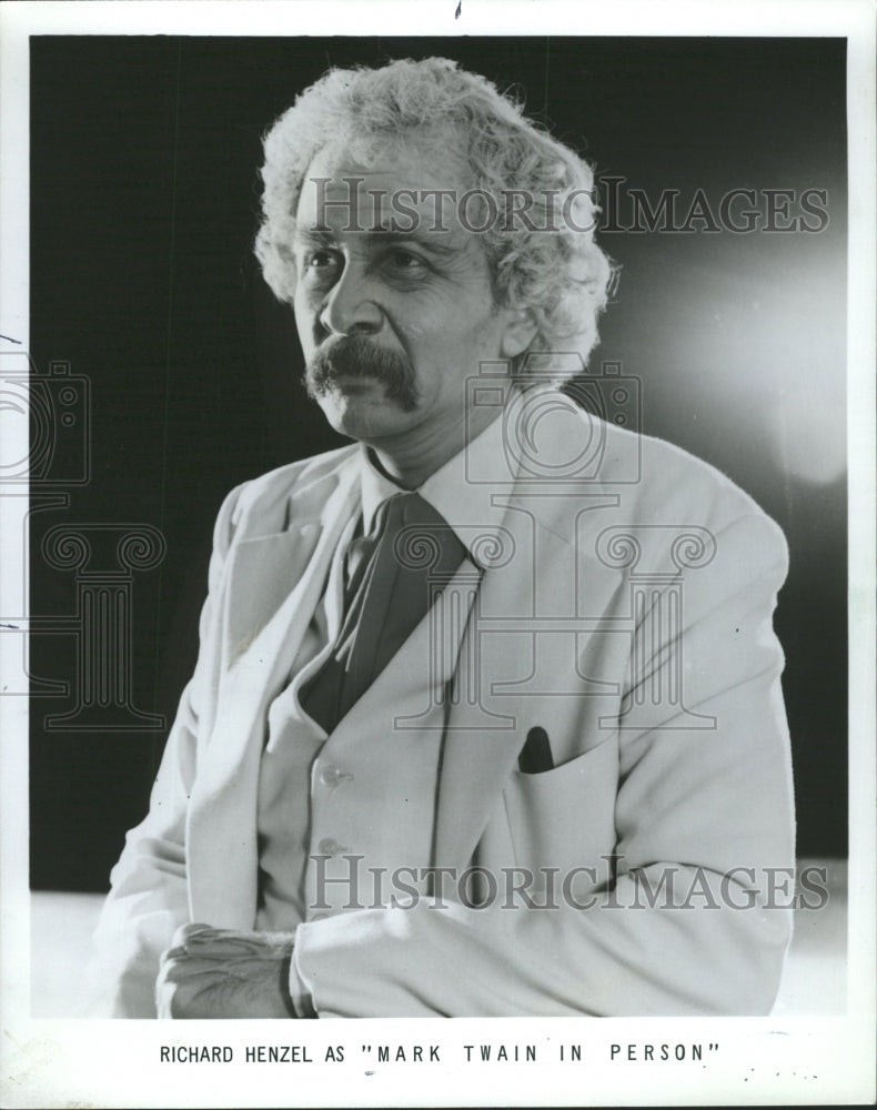 1982 Press Photo Richard Henzel As Mark Twain - RRW47643 - Historic Images