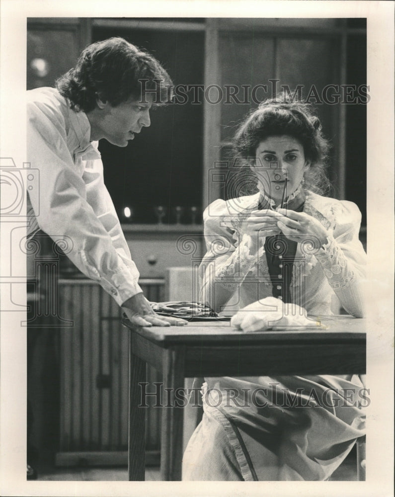 1985 Press Photo Danton Stone Molly Regan Miss Julie - RRW47735 - Historic Images