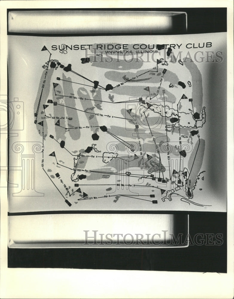 1965 Press Photo Sunset ridge county club map Winnetka - RRW48029 - Historic Images