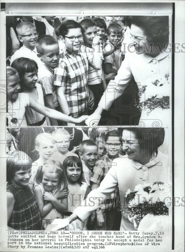 1966 Press Photo First Lady Mrs. Lyndon. B. Johnson - RRW48415 - Historic Images