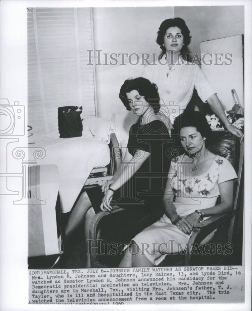 1960 Press Photo Mrs Lyndon Johnson And Daughter - RRW48425 - Historic Images