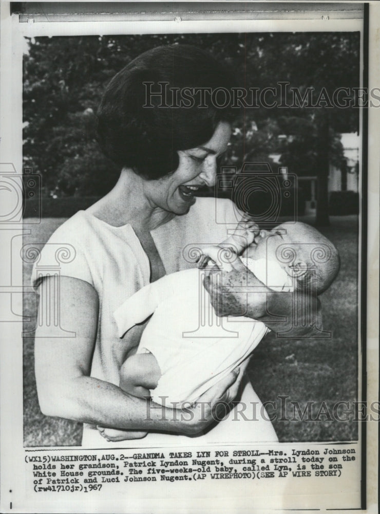 1967 Press Photo Mrs Lyndon Johnson First Lady US - RRW48427 - Historic Images