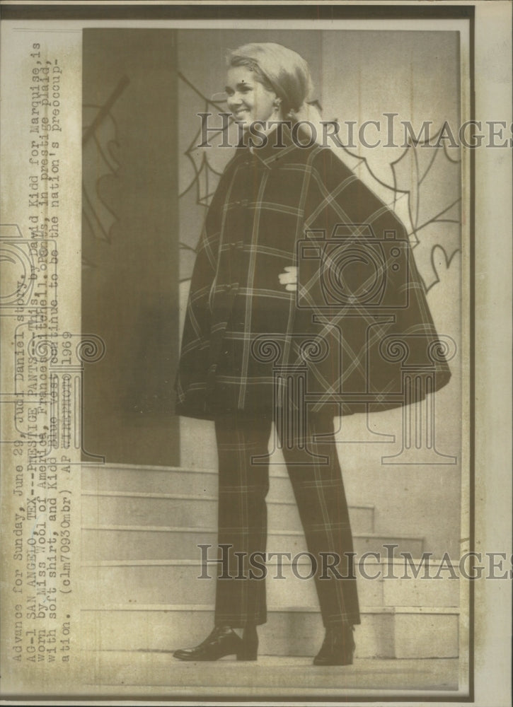 1969 Press Photo David Kidd Marquise America wool shirt - RRW48765 - Historic Images
