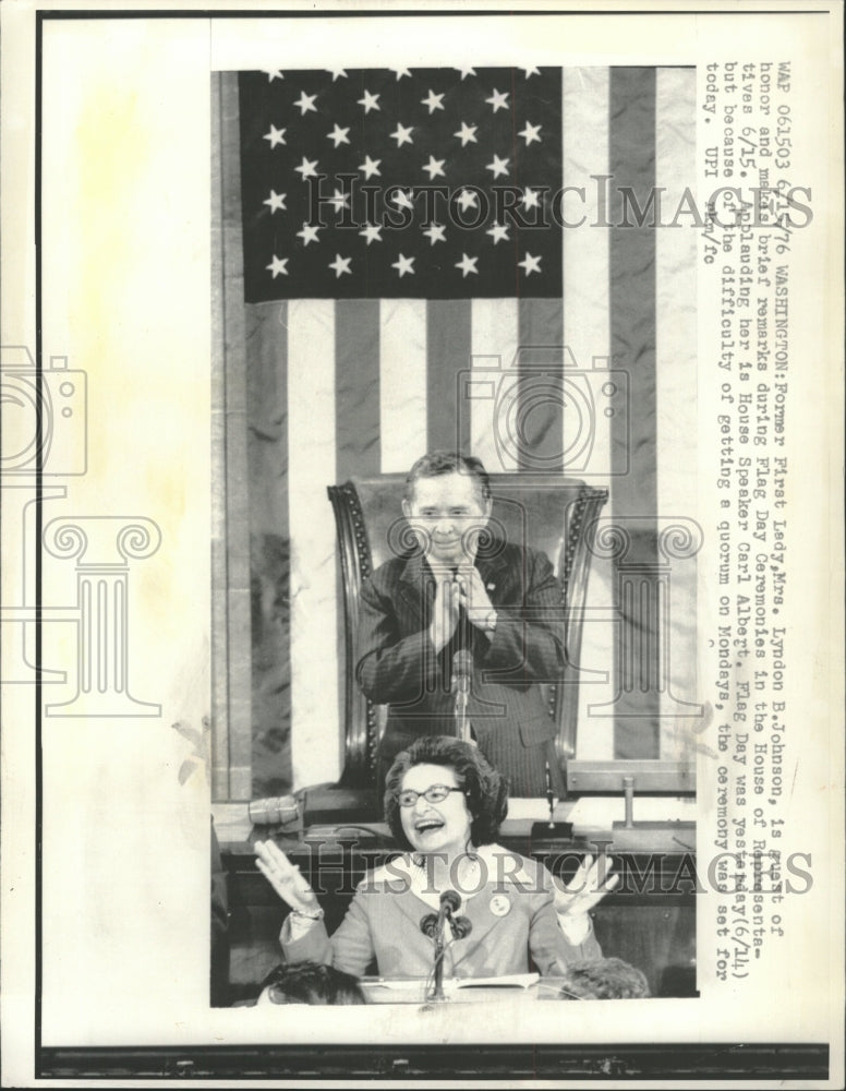 1976 Press Photo Flag Day Ceremonies - RRW48801 - Historic Images