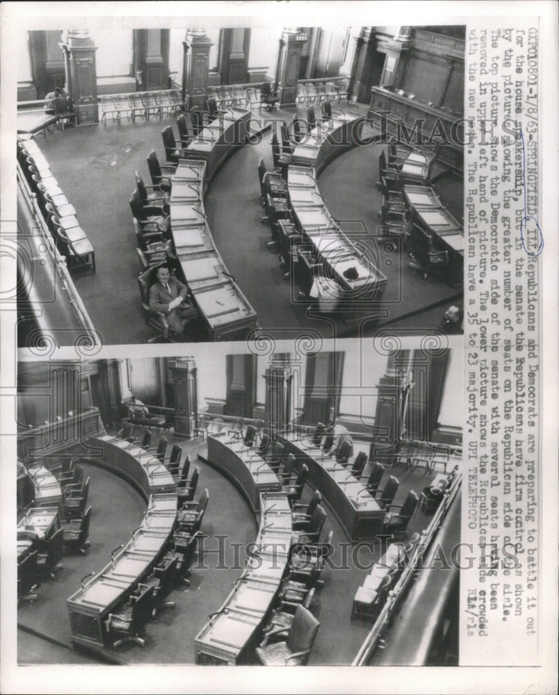 1963 Press Photo Republicans democrats battle hpouse - RRW48847 - Historic Images