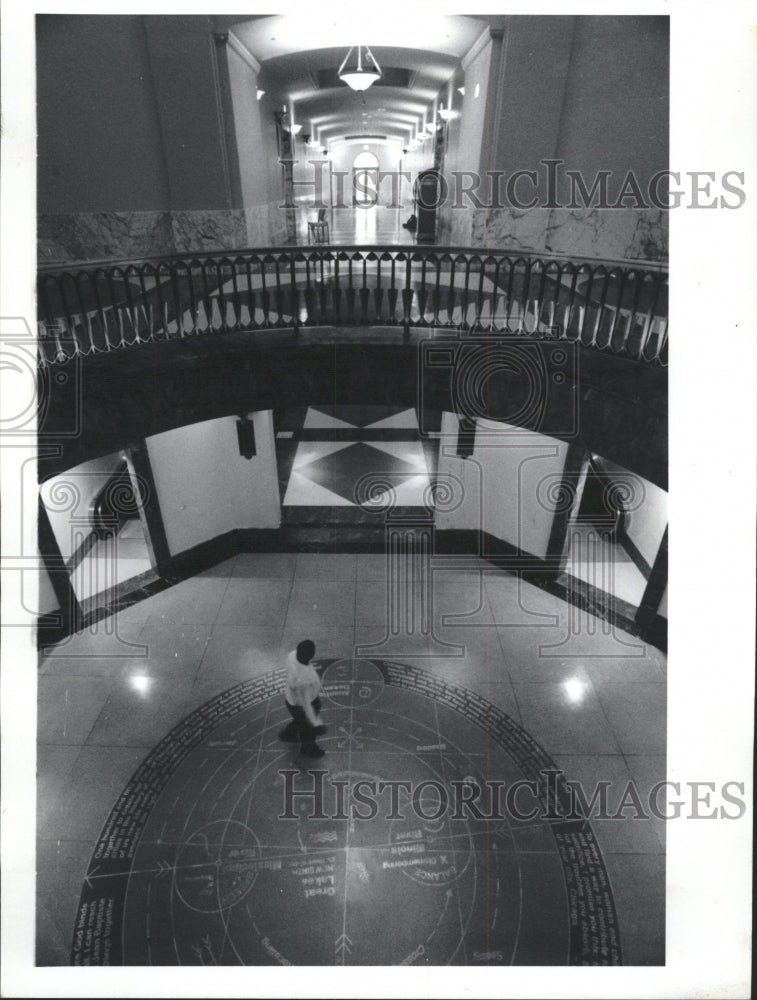 1991 Press Photo Congress Corridor Floor Art - RRW48987 - Historic Images