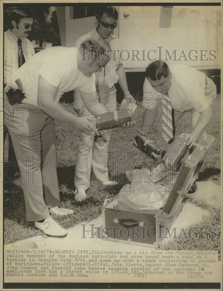 1973 Press Photo Tuscon Arizona police members Madison - RRW49267 - Historic Images