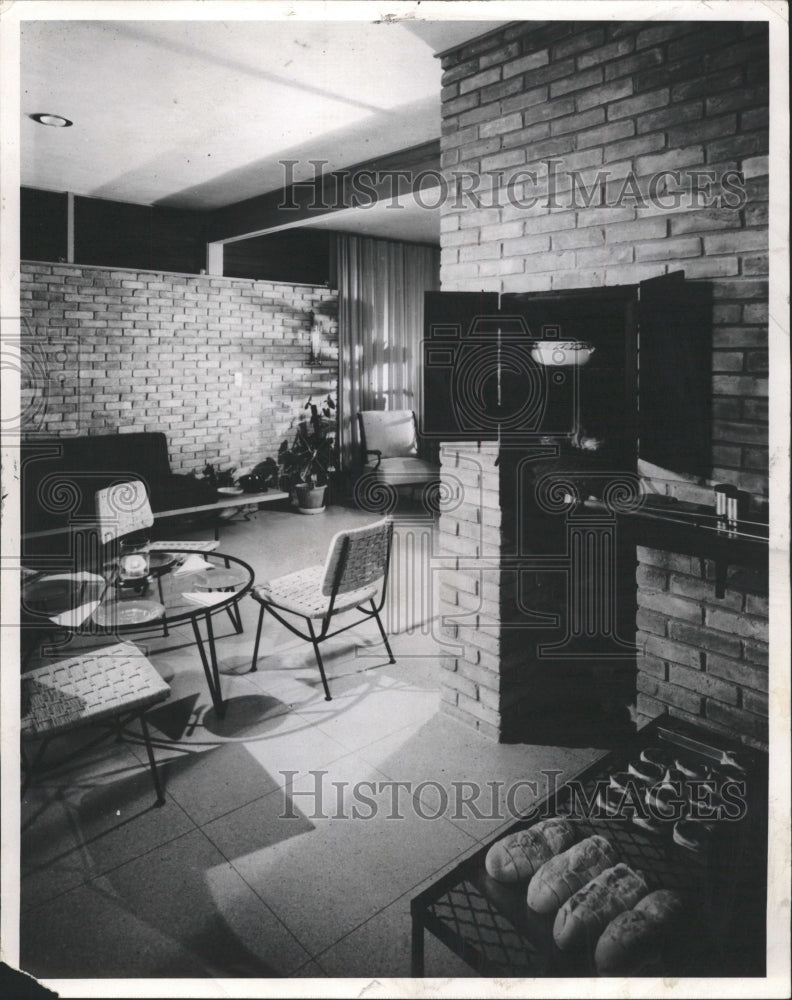 1968 Press Photo Contemporary &quot;open&quot; plan, brick - RRW49579 - Historic Images