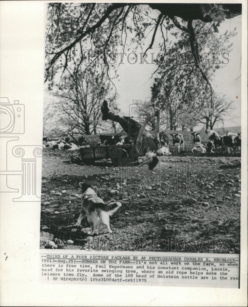 1970 Press Photo Paul Nepermann Farming Family - RRW49589 - Historic Images