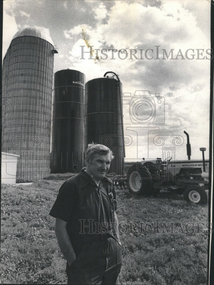 1973 Press Photo Vernon Caus of Kankakee country farmer - RRW49599 - Historic Images